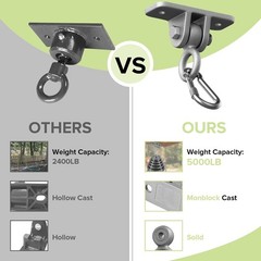 Highpro Swing Hangers for Wooden Sets Pack of 2 Heavy Duty Silver – 2