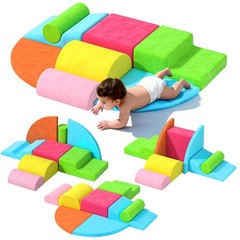 8 Piece Climbing Blocks，Soft Play Climbing Toys Indoor for Toddlers Ideal Cra…