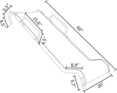 Universal Trampoline Slide 60″ * 20″ Slide with 2 Iron Plasticized Handles Buffe