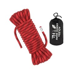 AOLEBA 10.5 mm Static Climbing Rope 70M(230ft) Outdoor Rock Climbing Rope, Red