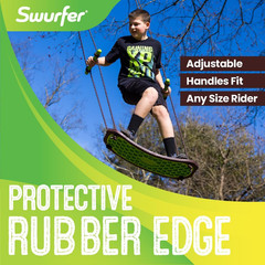 Swurfer Kick Stand up Surfing Tree Swing Outdoor Swings for Kids up to 200 Lbs –
