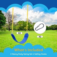 2Pack Swing for Outdoor Swing Set, Swing Seat with 66″ Heavy Duty Chains, 4 Snap