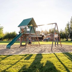 Lifetime 91069 Big Stuff Earthtone Swing Set – Durable Outdoor Play Playground