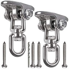 Set of 2 Heavy Duty Swing Hangers Stainless Steel 304, Double Protection