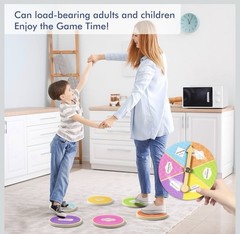 Wooden Stepping Stones for Kids, 6Pcs Non-Slip Toddler Balance Indoor & Outdoor