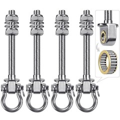 Heavy Duty Bearing Swing Hangers, 4 Pack Stainless Steel Swing Set Hooks for …