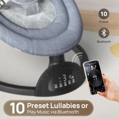 Baby Swings for Infants, Portable Baby Swing for Indoor and Outdoor, Bluetoot…
