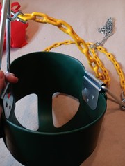 Jungle Gym CIS High Back Full Bucket Swing with Coated Chain – Green