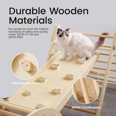 Tiny Land Pikler Triangle Set 7 in 1 Foldable Wooden
