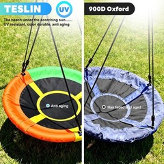 3 in 1 Kids Swing Set JYGOPLA Saucer Trampoline 440lb