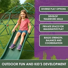 Phobos Climbing Dome with 6FT Slide – Toddler Jungle Gym, Monkey 6ft Slide