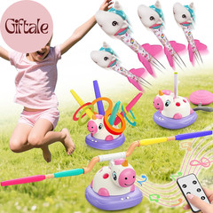 3 in 1 Unicorn Rocket Launcher, Outdoor Indoor Play Set for Kids Ages 3-8 | Foam