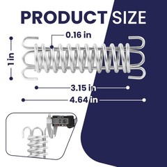 Porch Swing Springs Heavy Duty Stainless Steel 2 Pack Replacement Hardware (76