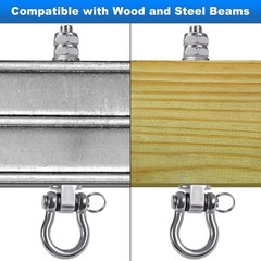 2Pcs Heavy Duty Swing Hangers with Bearings Stainless Steel Swing Hardware fo…