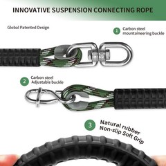 7.25ft(87″) Heavy Duty Tree Swing Rope Hammock,Tree Swings Hanging Strap,Adju…
