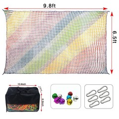 Tongmo Climbing Cargo Net, 6.5′ X 9.8′ Double Layers Playground Safety Net, K…