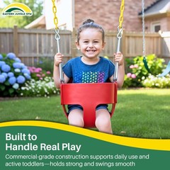 Heavy-Duty High Back Full Bucket Swing Seat | Coated Chains Fully Assembled |…