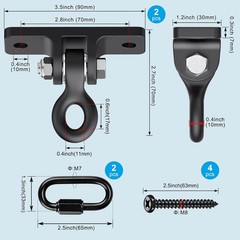 Heavy Duty Swing Hangers, Porch Swing Hanging Kit, One-Piece Design Base Swin…