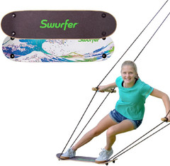 Treeskate Skateboard Swing, Outdoor Stand up Surf Swing, Holds up to 200 Lbs, Ag