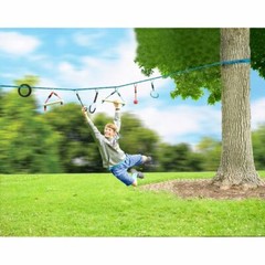 Ripline 36ft Ninjaline Portable and Customizable Jungle Gym System 7 Obstacles