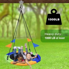 SELEWARE 360° Swivel Hanger with Bearing & Carabiner, Heavy Duty Hook for Tire a