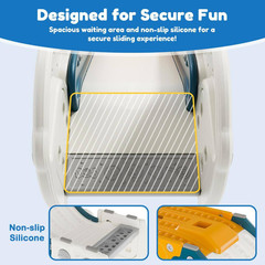 Adjustable Toddler Couch Slide, Adjustable Height Indoor Slide with HDPE Non-Sli