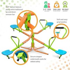 Toddler Island 360-Degree 4 Seater Swivel Seesaw, Ages 3 to 9