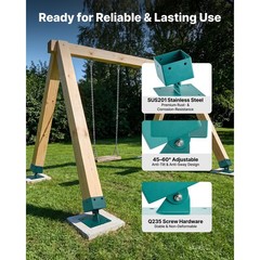 Uimoso Swing Set Brackets 4 Pack for Secure Installation on Uneven Surfaces