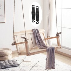 Hammock Chair Porch Swing Springs – Pack of 2 Black Spring 1600Lbs Heavy Duty…