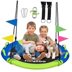 43 Inch Tree Swing, 900lbs Weight Capacity Saucer Swing Sets Green and Blue