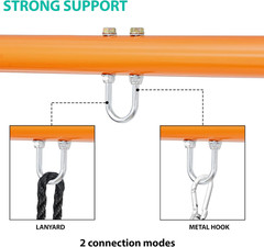 SUPER DEAL Swing Stand a Frame Heavy Duty Extra Large Full Steel Stand with Grou