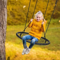 Kids Saucer Swing Seat 40 Inch Heavy Duty 220lbs Web Style Outdoor Playground