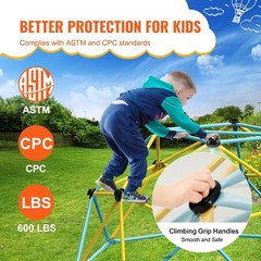6FT UV-Protected Climbing Dome 600lb Capacity Steel Jungle Gym