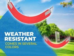 SWING SET STUFF COMMERCIAL RUBBER BELT SEAT RED playground fort park kids 0124