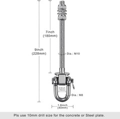 SELEWARE Heavy Duty Stainless Steel Swing Hangers with Bearings (Set of 6)