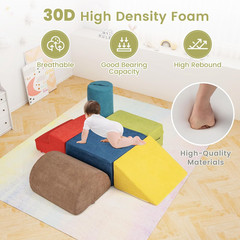 Climbing Toys for Toddlers, 6Pc Kids Climb and Crawl Soft Foam Block Activity St