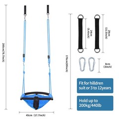 Toddler Swing & 2-in-1Baby Swing – Adjustable Rope Swing Seat for Kids Indoor…