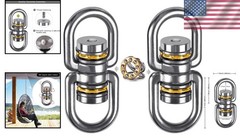 Heavy-Duty 360° Swing Swivel – Supports 1200 lbs, 2 Pack for Kids & Aerial Yoga