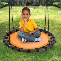 Clevr 40″ Outdoor Saucer Kids Tree Tire Swing, Camo