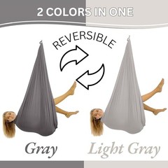 Double Layer Reversible Sensory Swing| Outdoor and Indoor Swing Gray/Light Gray