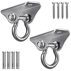 BeneLabel 2 Pack Stainless Steel 180 Swing Hooks, Heavy Duty 1000 LB Capacity…
