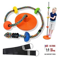 Tree Swing for Kids,disc Swing,Climbing Rope Tree Kids Swing with Orange