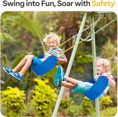 2-Pack Swing Seats for Swing Set, Support 330lb, Swings Replacement Kits with…
