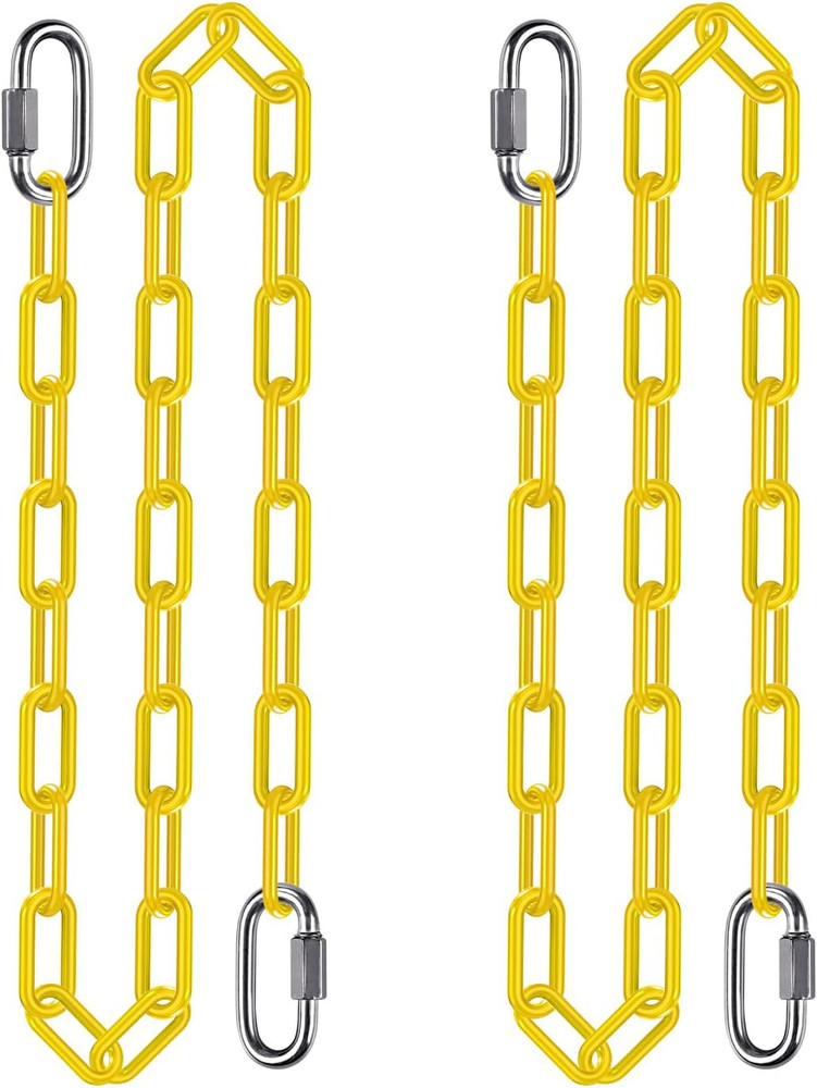 2Pcs 60″ Heavy Duty Hanging Chains with Carabiners 1000 Lbs Capacity Swing Chain