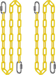 2Pcs 60″ Heavy Duty Hanging Chains with Carabiners 1000 Lbs Capacity Swing Chain
