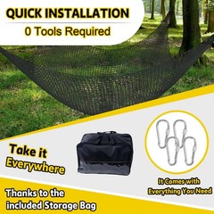Heavy Duty Climbing Net for Kids – 14.8FT x 9.9FT Playground Safety Mesh, Jungle