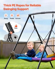 VEVOR Swing Set for Backyard Swingset Outdoor for Kids 60 x 32 in A-Frame Stand