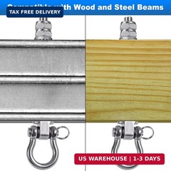 6Pcs Heavy Duty Swing Hangers with Bearings Swing Hooks for Wood & Metal Beams S