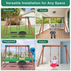 Heavy Duty Swing Set Brackets with 4 Swing Hangers & 2 Swing Seats