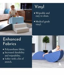 Blocksy + Kids Couch, Indoor Foam Playset, 6 Piece Soft Toddler